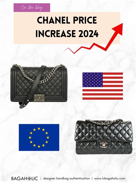 chanel 2024 price increase|chanel woc price 2024.